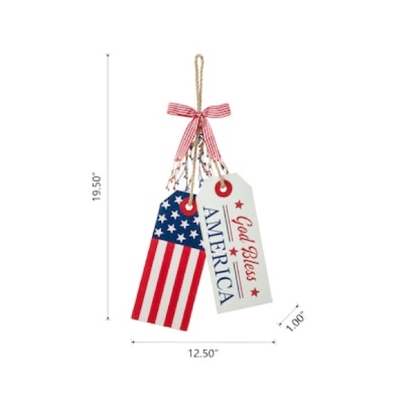 Festive American Flag Hanging Tags - Picture 5 of 5